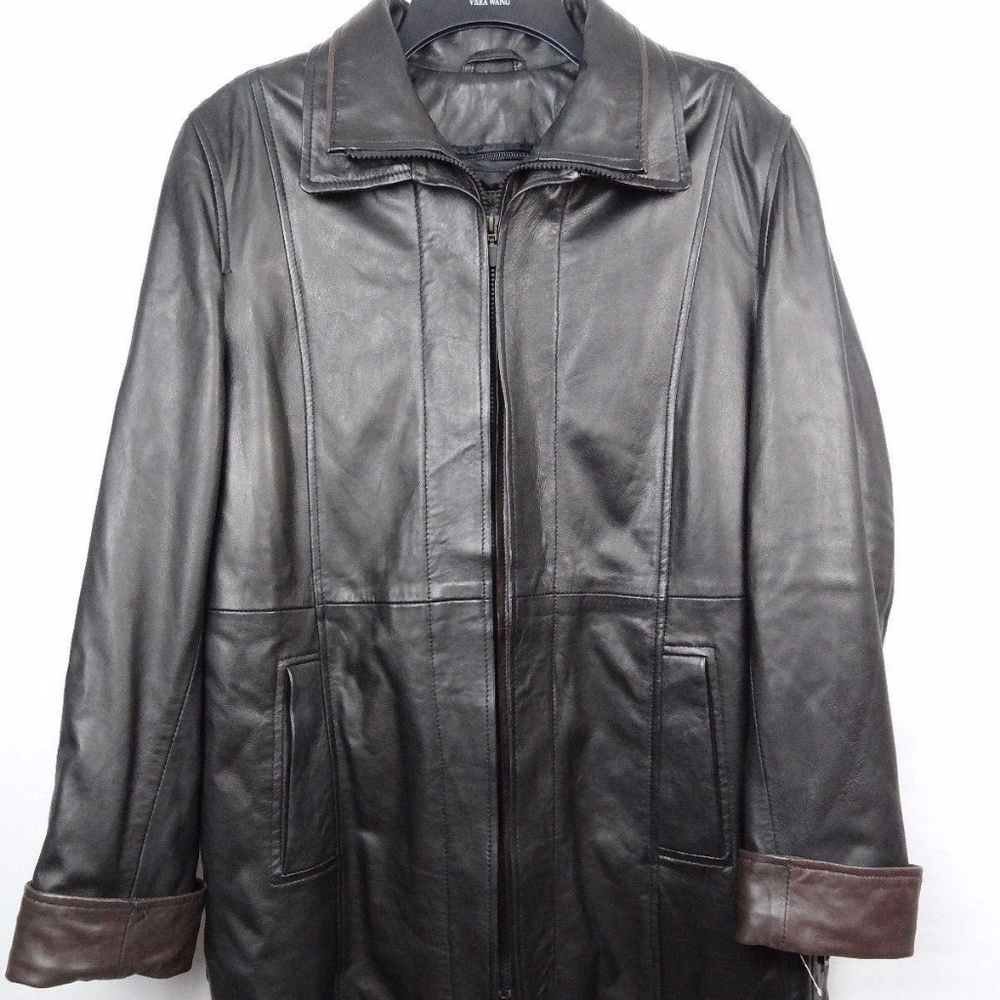 NWT Bod & Christensen Black & Brown Leather Jacket